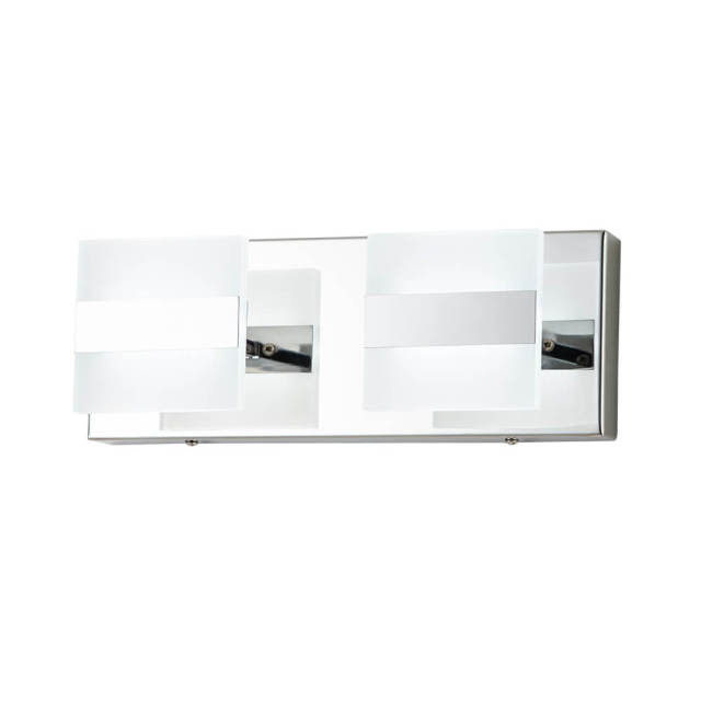 Modern Square LED Bathroom Vanity Light Chrome Wall Sconce Walll Light for Dressing Room/ Kitchen