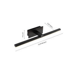 Modern Minimalist LED Bath Light Ultra-thin Vanity Bathroom Light Bar for Modern Home Lighting, Brushed Black/White