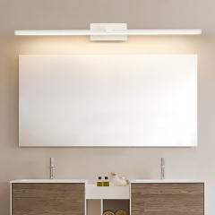 Modern Minimalist LED Bath Light Ultra-thin Vanity Bathroom Light Bar for Modern Home Lighting, Brushed Black/White