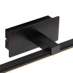 Modern Minimalist LED Bath Light Ultra-thin Vanity Bathroom Light Bar for Modern Home Lighting, Brushed Black/White