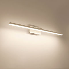 Modern Minimalist LED Bath Light Ultra-thin Vanity Bathroom Light Bar for Modern Home Lighting, Brushed Black/White