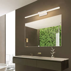 Modern Minimalist LED Bath Light Ultra-thin Vanity Bathroom Light Bar for Modern Home Lighting, Brushed Black/White