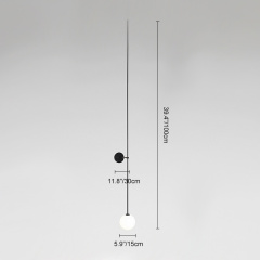 Contemporary Style Chic 1 Light Needle Wall Sconce with Opal Glass Shade for Living Room Hallway