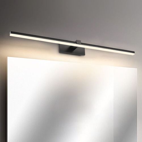 Modern Minimalist LED Bath Light Ultra-thin Vanity Bathroom Light Bar for Modern Home Lighting, Brushed Black/White