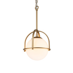 Modern Farmhouse Rustic Antique Gold Pendant Lighting with Bell Shade For Restaurant/ Kitchen/ Dining Room