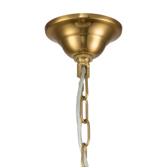 6-Light Modern French Empire Crystal Glass Chandelier in Antique Brass Finish for Living Room/Dining Room/ Master Bedroom
