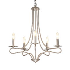 Mid-century Modern Sputnik Candle Chandelier in Nickel Finish for Living Room/ Dining Room/ Bedroom