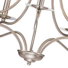 Mid-century Modern Sputnik Candle Chandelier in Nickel Finish for Living Room/ Dining Room/ Bedroom