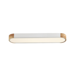 Modern Grey Dimmable LED Ceiling Light with Metal & Wood for Bedroom and living Room Warm White 3000K