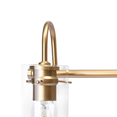 3-Light Modern Minimalist Cylinder Clear Glass Wall Sconces Wall Lights Bathroom Vanity Light for Entryway/ Living Room/ Bedroom