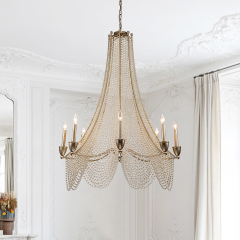 Glam Modern Luxury Crystal Empire Chandelier in Candle Style for Living Room/Dining Room/ Bedroom/ Restaurant