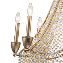Glam Modern Luxury Crystal Empire Chandelier in Candle Style for Living Room/Dining Room/ Bedroom/ Restaurant