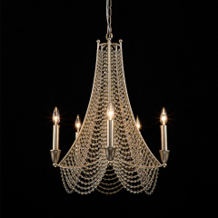 Glam Modern Luxury Crystal Empire Chandelier in Candle Style for Living Room/Dining Room/ Bedroom/ Restaurant