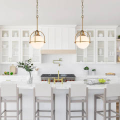 Modern Simple Opal Glass Globe Pendant Lighting in Airy Frame Design for Hallway/ Kitchen/ Dining Room