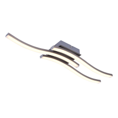 Dimmable LED Modern Curved Wavy Linear Flush Mount Ceiling Lights for Living Room Kitchen Washroom Dressing Room