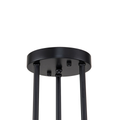 6/8-Light Mid-Century Modern Black Gold Sputnik Silhouette Semi Flush Mount for Dining Room/ Kitchen/ Living Room