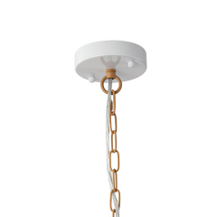 Boho Modern Handwoven Drum Chandelier with Natural Hemp Rope Design Island Chandelier for Bedroom/ Dining Table/ Breakfast Table