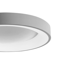 Modern Minimalist Round Shape LED Flush Mount Grey Ceiling Light for Living Room Hallway Home Office