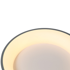 Modern Minimalist Round Shape LED Flush Mount Grey Ceiling Light for Living Room Hallway Home Office