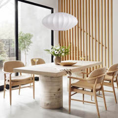 Modern Minimalist Natural Silk White Hanging Pendant Light for Dining / Living Room Bedroom