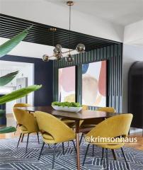 4/6-Light Vertical Linear Chandelier with Glass Spheres in Modern Style for Kitchen Dining Room