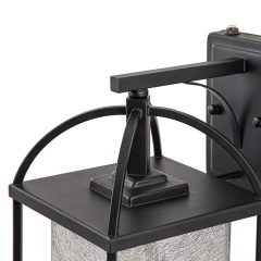 IP23 Outdoor Lantern Crackle Glas Shade Wall Sconce Waterproof Indoor Porch Light Fixture in Modern Style