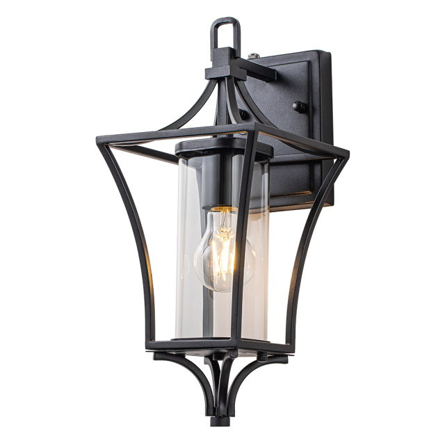 IP44 Modern Outdoor Lantern Wall Sconce Waterproof Indoor Porch Light Fixture with Dusk to Dawn