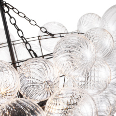 Glam Modern Cluster Glass Bubble Chandelier Sputnik Hanging Light Fixture for Dining Room Living Room Bedroom