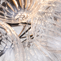 Glam Modern Cluster Glass Bubble Chandelier Sputnik Hanging Light Fixture for Dining Room Living Room Bedroom