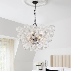 Glam Modern Cluster Glass Bubble Chandelier Sputnik Hanging Light Fixture for Dining Room Living Room Bedroom