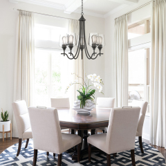 Traditional Modern Empire Candle Style Wine Glass Chandelier With Curved Arm Design For Living Room Dining Room Bedroom