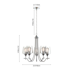 Traditional Modern Empire Candle Style Wine Glass Chandelier With Curved Arm Design For Living Room Dining Room Bedroom