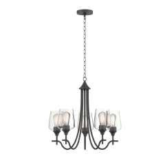 Traditional Modern Empire Candle Style Wine Glass Chandelier With Curved Arm Design For Living Room Dining Room Bedroom