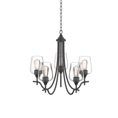 Traditional Modern Empire Candle Style Wine Glass Chandelier With Curved Arm Design For Living Room Dining Room Bedroom