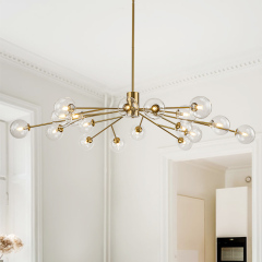12/15/18-LIght Contemporary Modern Sputnik Glass Globe Bubble Chandelier for Restaurant/ Living Room/ Bedroom/ Dining Table