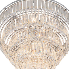 17-Light Modern Luxury Dimmable Chandelier in Tassel Crystal Tiered Style for Living Room/ Dining Room/ Restaurant/ Bedroom