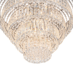 17-Light Modern Luxury Dimmable Chandelier in Tassel Crystal Tiered Style for Living Room/ Dining Room/ Restaurant/ Bedroom