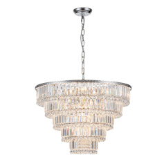 17-Light Modern Luxury Dimmable Chandelier in Tassel Crystal Tiered Style for Living Room/ Dining Room/ Restaurant/ Bedroom