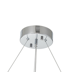 Glam Modern Circular Round Dimmable LED Chandelier in Luxury Crystal Design for Living Room/ Dining Room/ Restaurant/ Bedroom