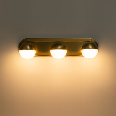 Modern Brushed Brass Spherical Geometry Wall Sconces Wall Lights Over Mirror Bathroom Vanity Light for Entryway/ Living Room/ Bedroom
