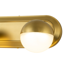 Modern Brushed Brass Spherical Geometry Wall Sconces Wall Lights Over Mirror Bathroom Vanity Light for Entryway/ Living Room/ Bedroom