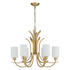 Chic Modern Empire Chandelier Sputnik Arms Hanging Light in Cylinder Shades for Living Room Kitchen Island