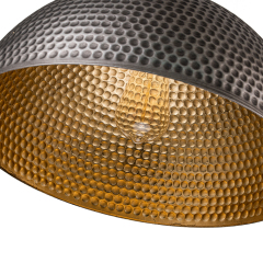 Modern Industrial Farmhouse One Light Dome Pendant Lighting Hammered Style Hanging Light for Kitchen Island Dining Room