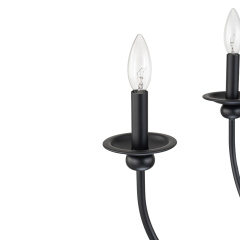 Modern Farmhouse Candle Style Empire Island Chandelier Curved Arms Hanging Light for Living Room/ Dining Room/ Restaurant