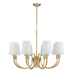 Mid-century Modern Empire Chandelier Sputnik Curved Arms Hanging Light in Cone Shades for Living Room Kitchen Island