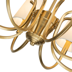 Mid-century Modern Empire Chandelier Sputnik Curved Arms Hanging Light in Cone Shades for Living Room Kitchen Island