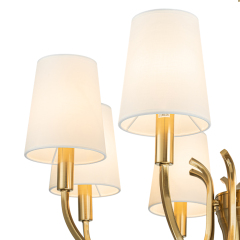 Mid-century Modern Empire Chandelier Sputnik Curved Arms Hanging Light in Cone Shades for Living Room Kitchen Island