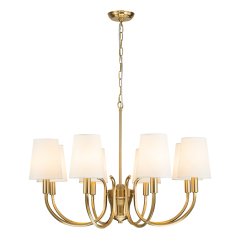 Mid-century Modern Empire Chandelier Sputnik Curved Arms Hanging Light in Cone Shades for Living Room Kitchen Island
