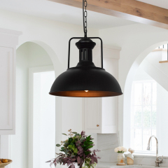 Industrial 1 Light Dome Kitchen Island Pendant Light