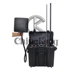 Military Portable High Power Drone UAVS Signal Jammer with Output Power 200W Jam...